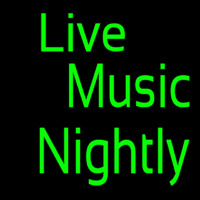 Green Live Music Nightly Block Enseigne Néon