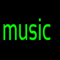 Green Music Enseigne Néon