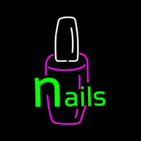 Green Nails Logo Enseigne Néon