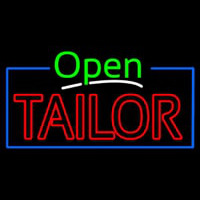 Green Open Double Stroke Tailor Enseigne Néon