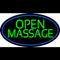 Green Open Massage Enseigne Néon
