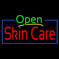 Green Open Skin Care Blue Border Enseigne Néon