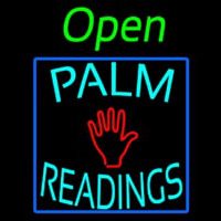 Green Open Turquoise Palm Readings Blue Border Enseigne Néon