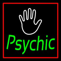 Green Psychic With Red Border Enseigne Néon