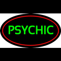 Green Psychic With Red Border Enseigne Néon