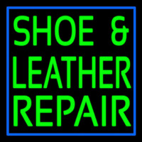 Green Shoe And Leather Repair Enseigne Néon