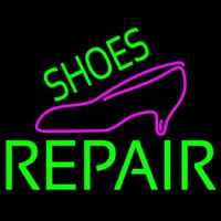 Green Shoes Repair Pink Sandal Enseigne Néon