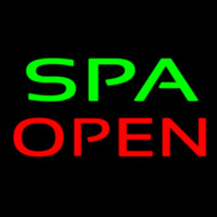 Green Spa Open Enseigne Néon