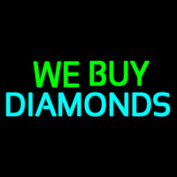 Green We Buy Turquoise Diamonds Enseigne Néon