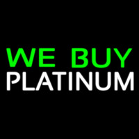 Green We Buy White Platinum Enseigne Néon