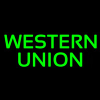 Green Western Union Enseigne Néon