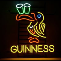 Guinness Irish Lager Ale Toucan Neon Bière Bar Pub Enseigne
