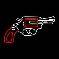 Gun Logo Enseigne Néon