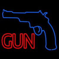 Gun With Logo Enseigne Néon
