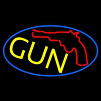 Gun With Logo Enseigne Néon