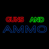 Guns And Ammo Enseigne Néon