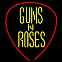 Guns N Roses Guitar Pick Rock Band Enseigne Néon