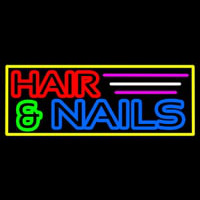 Hair And Nails Double Stroke Enseigne Néon