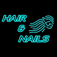 Hair And Nails Double Stroke Enseigne Néon