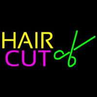 Hair Cut Logo Enseigne Néon