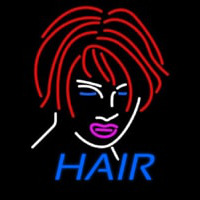 Hair Girl Logo Enseigne Néon