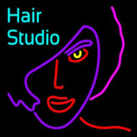 Hair Studio Girl Logo Enseigne Néon