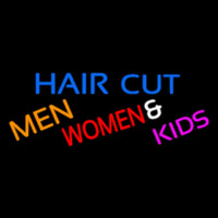 Haircut Men Women And Kids Enseigne Néon
