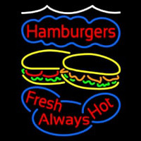 Hamburgers Fresh Always Hot Enseigne Néon