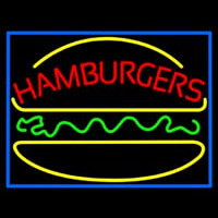 Hamburgers Logo With Border Enseigne Néon