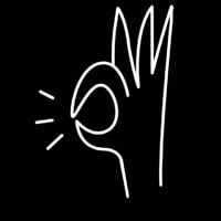 Hand Logo Enseigne Néon