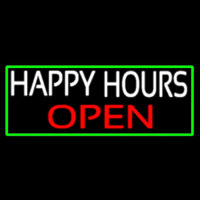 Happy Hours Open With Green Border Enseigne Néon