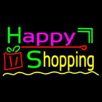 Happy Shopping Logo Enseigne Néon