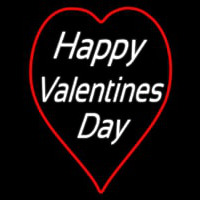 Happy Valentines Day Heart Logo Enseigne Néon