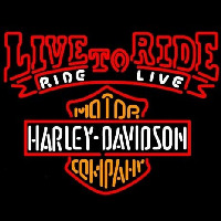 Harley Davidson Live To Ride Ride To Live Enseigne Néon