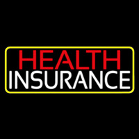 Health Insurance With Yellow Border Enseigne Néon