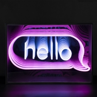 Hello 3D Infinity LED Neon Sign