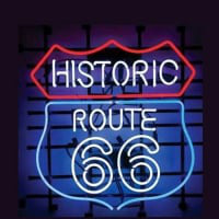 Historic Route 66 Magasin Entrée Enseigne Néon