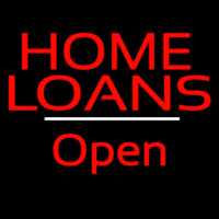 Home Loans Open White Line Enseigne Néon
