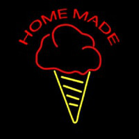 Home Made Ice Cream Cone Enseigne Néon