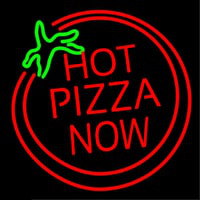 Hot Pizza Now Enseigne Néon