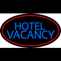 Hotel Vacancy With Blue Border Enseigne Néon