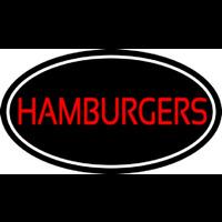 Humburgers Oval Enseigne Néon