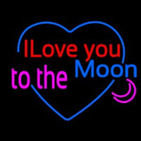 I Love You To The Moon Enseigne Néon