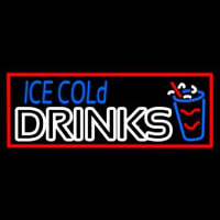 Ice Cold Drinks Enseigne Néon