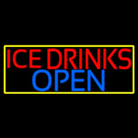 Ice Cold Drinks Open Enseigne Néon