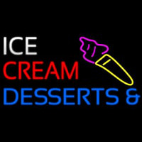 Ice Cream And Desserts Enseigne Néon