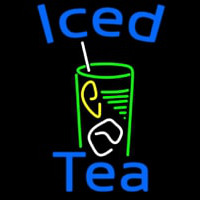 Iced Tea With Glass Enseigne Néon