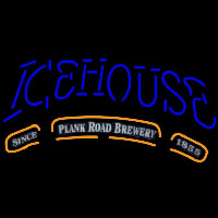 Icehouse Plank Road Brewery Blue Beer Sign Enseigne Néon