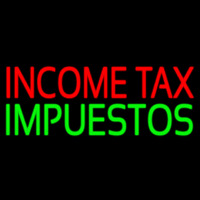 Income Ta  Impuestos Enseigne Néon