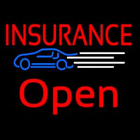 Insurance Car Logo Open Enseigne Néon